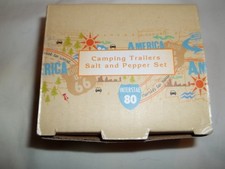 Camping Trailers Salt N Pepper Set Cracker Barrel Nip Big Red Truck Camping Trailers Salt N Pepper Set Cracker Barrel Nip Big Red Truck