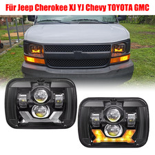 E-geprüft 5x7 Zoll LED Scheinwerfer DRL für Jeep Cherokee XJ YJ Chevy TOYOTA GMC