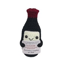 Emotional Support Crochet Gifts,Wine Accessories,Birthday Gift Red Wine-remind