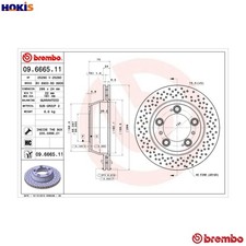 2x BRAKE DISC 09.6665.11 FOR PORSCHE 911/Targa/Convertible M 96.70 M96.05 3.6L