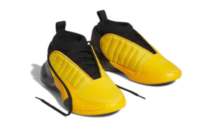 Size 3.5 (GS) - adidas Harden Vol. 7 Mid Crew Yellow for sale 