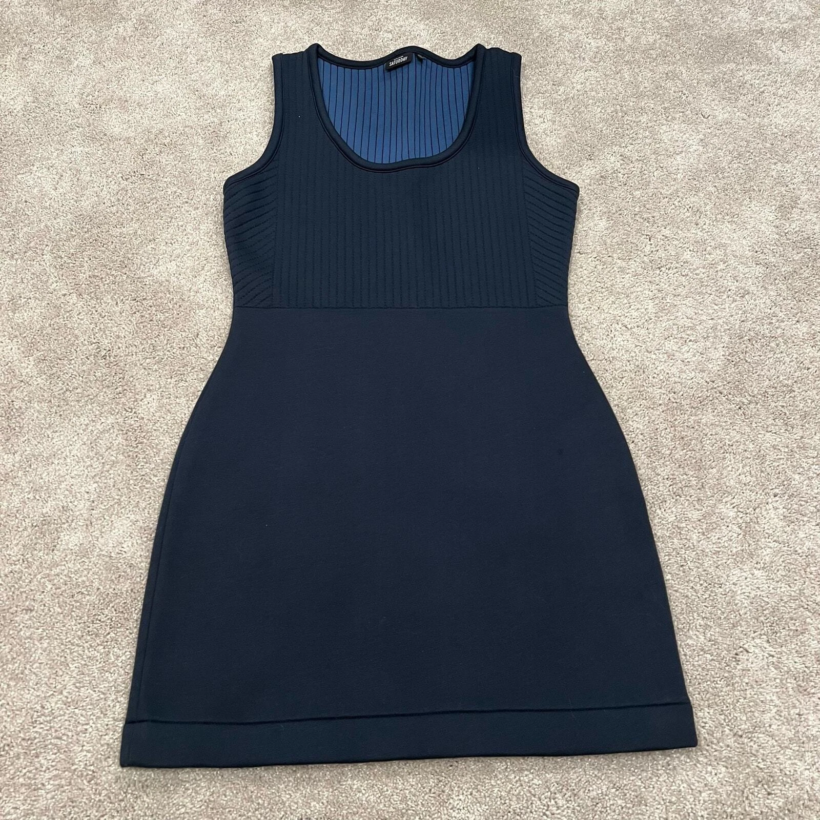 Kate Spade Saturday abito donna corto senza maniche subacqueo colore navy taglia media