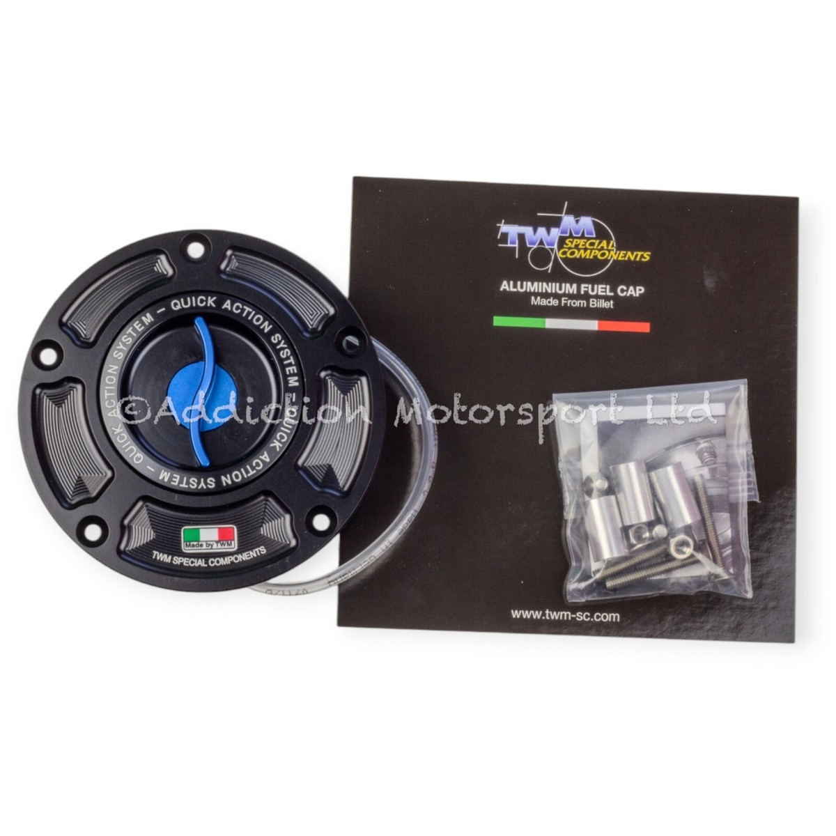 TWM Keyless Quick Release Action Blue Fuel Cap for Honda CBR 500 R