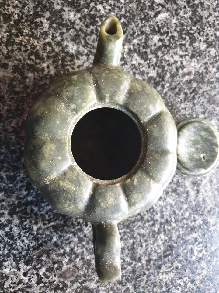 Burmese Jadeite Hand Carved Tea Service - Image 4 of 4