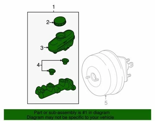 Подлинный главный цилиндр Ford 2001-2011 Crown Victoria Town Car 6W1Z-2140-BA от оригинального производителя - Изображение 2 из 2
