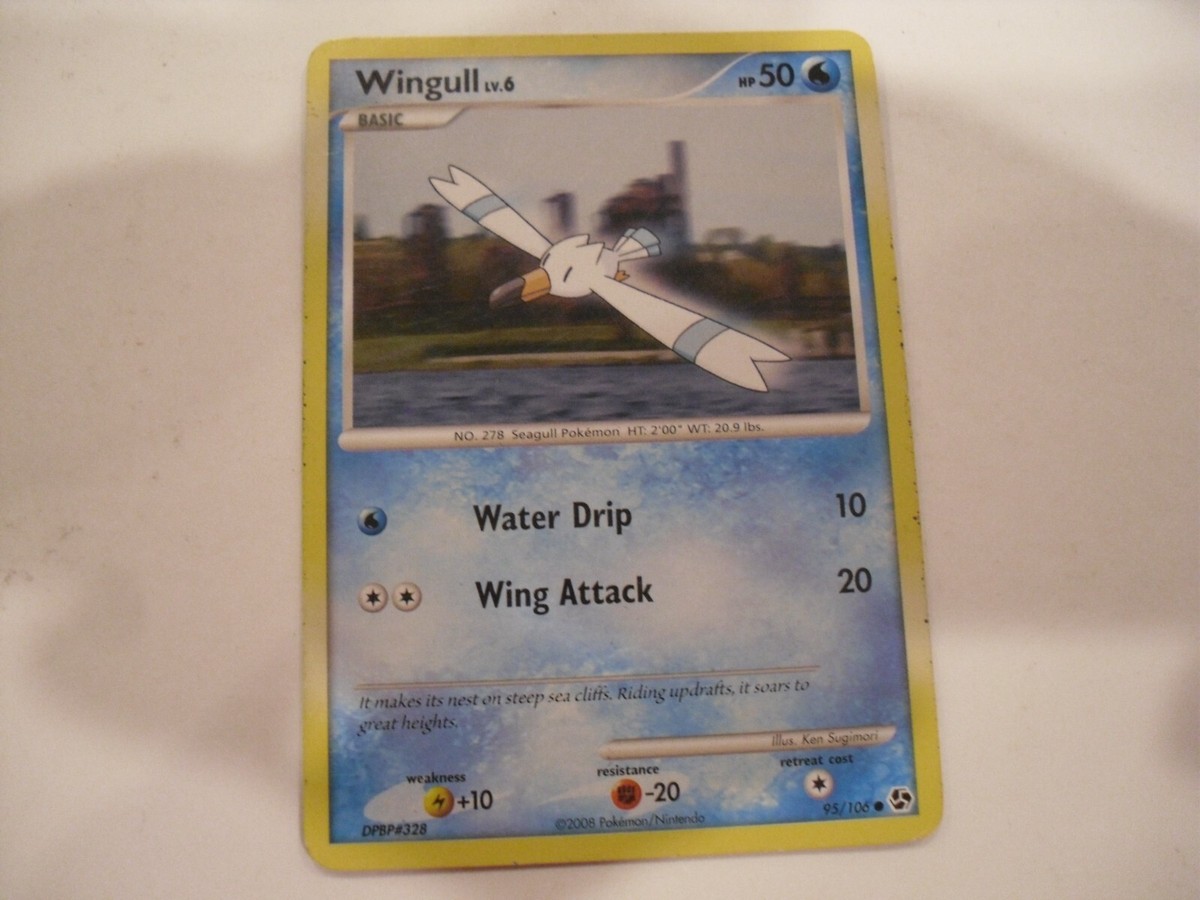 wingull pokemon card Card: 95/106 D&P Great Encounters Set! T [2] Gust (30) Weakness / Resistance / Retreat Cost Wingull Cards | Dex -
