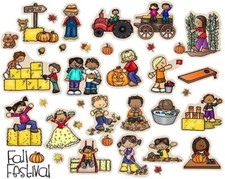 Autumn/Fall Festival Felt Figures for Flannel Board Fun Play Story Time for Kids