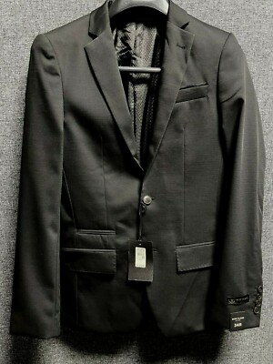 River Island Wool Rich Skinny Fit Black Suit Jacket 34R TD112 NN 07