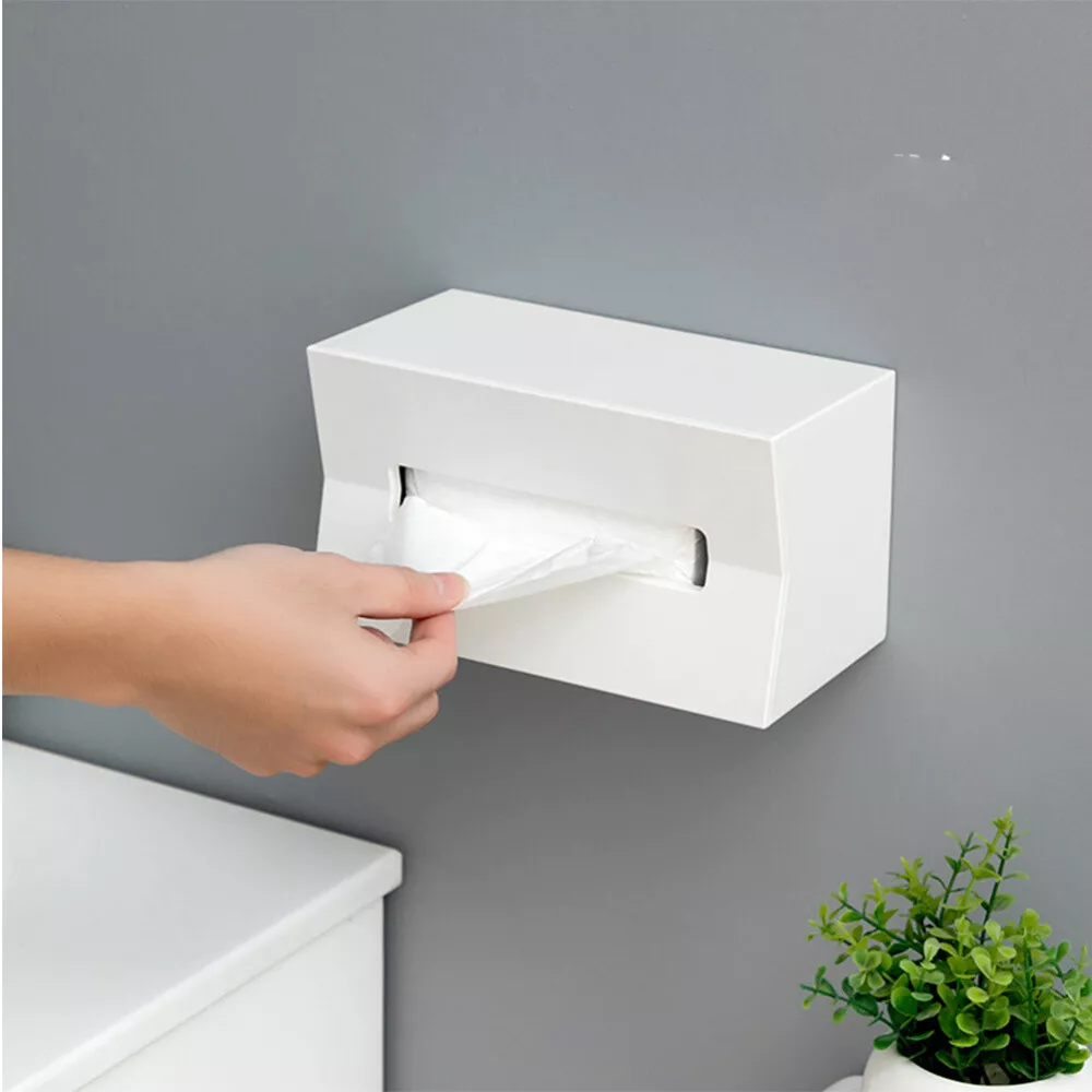 1pc Wall mounted Tissue Box Durable Paper Holder Storage Case for