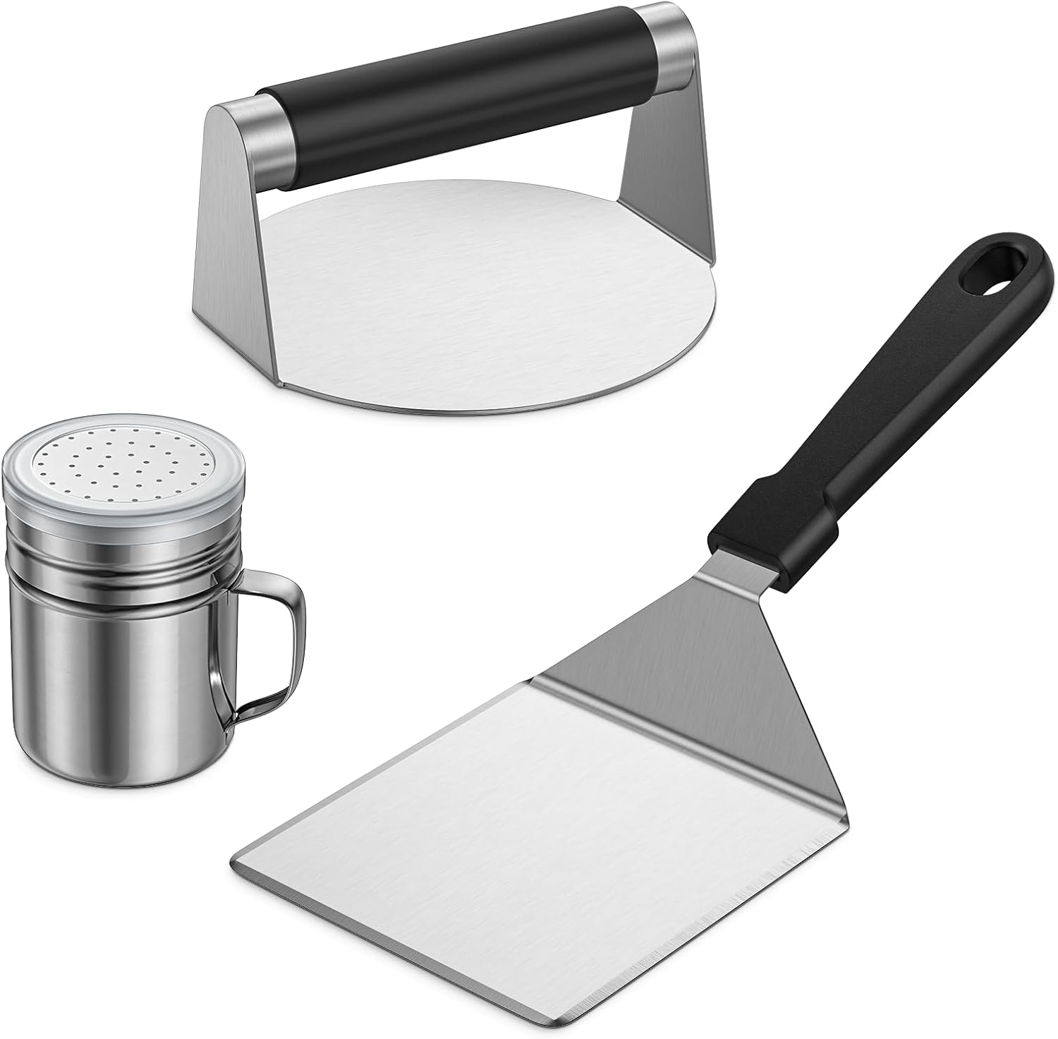 Spatula Stainless Steel Burger Press Accessories for Griddle Flat Top Grill BBQ