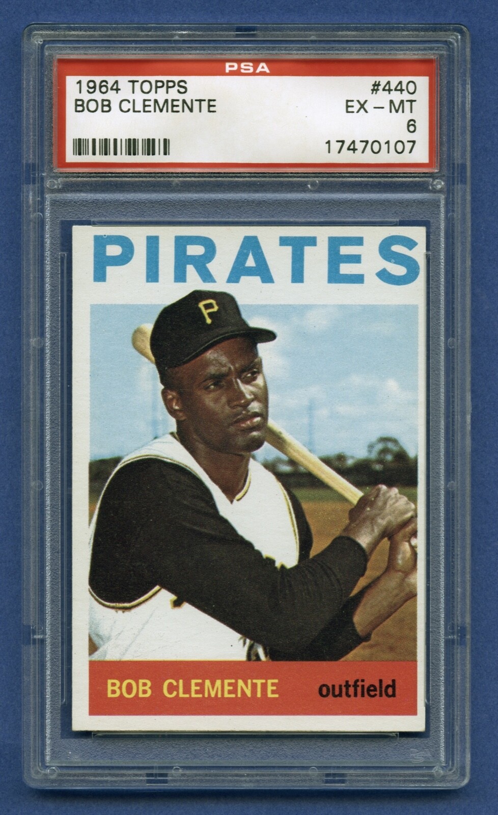 1964 ROBERTO CLEMENTE PSA 6 EX TOPPS HOF PITTSBURGH PIRATES RAZOR SHARP #440 RZC