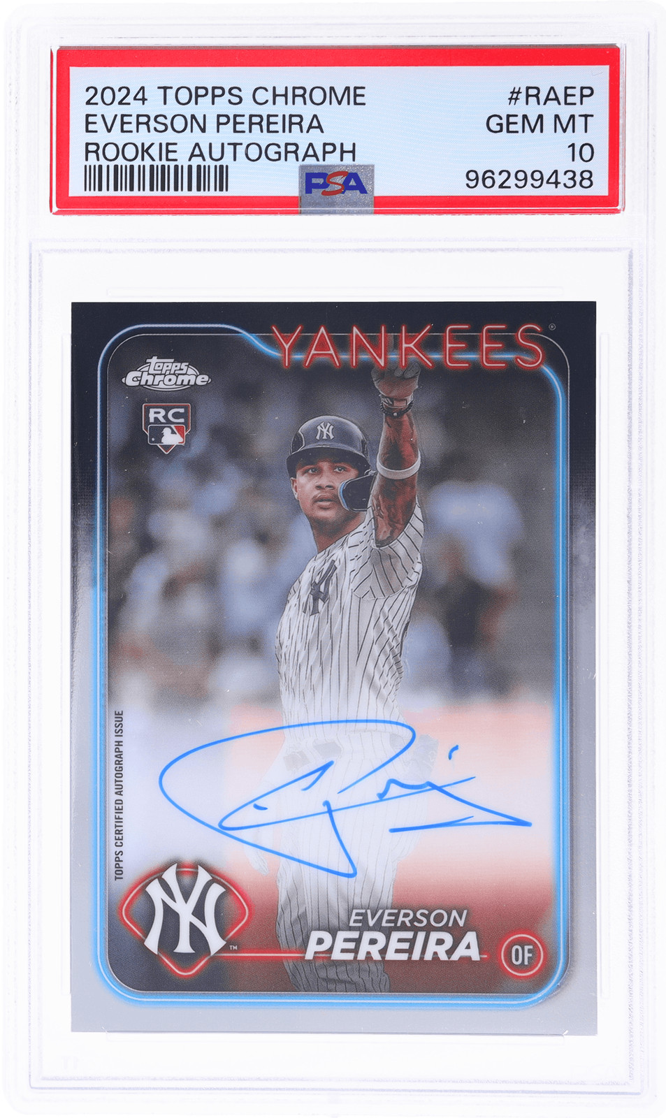 2024 Topps Chrome Everson Pereira Rookie Auto #RAEP PSA 10