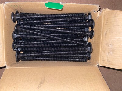 Deck Plus 3/8  16 X 6  ( Inch ) Black Coated Carriage Bolt 25 Pack