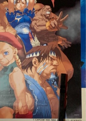 Capcom Street Fighter Collection PlayStation Version Poster From