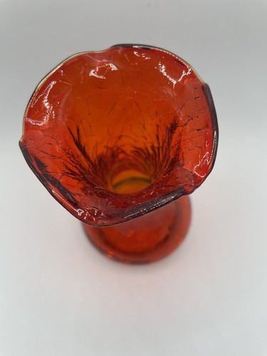 Hand Blown Crackle Glass Vintage Lot of 4 Red & Blue - Picture 17 of 20