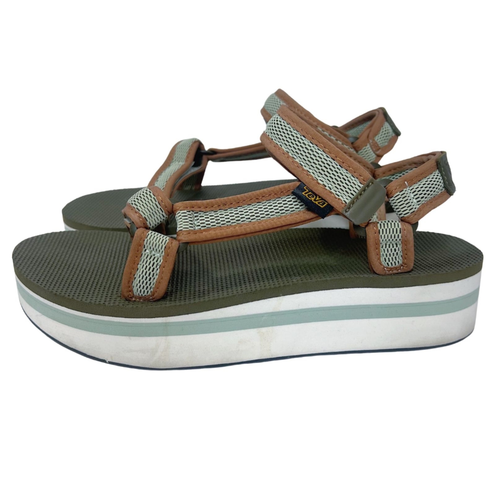 Teva Women's Flatform Universal Mesh Sandals Green Platform