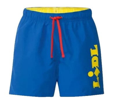 Lidl Livergy Men s Official Blue/Yellow Elasticated Lined Swim Swimming Shorts L
