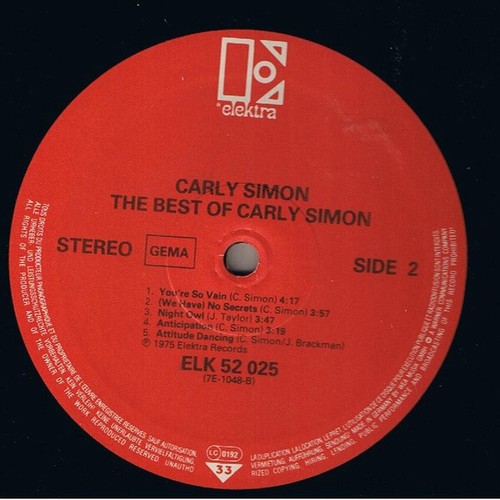 Carly Simon – The Best Of -Vinyl LP Compilation Re Germany Press NEW ITEM* - Picture 3 of 5