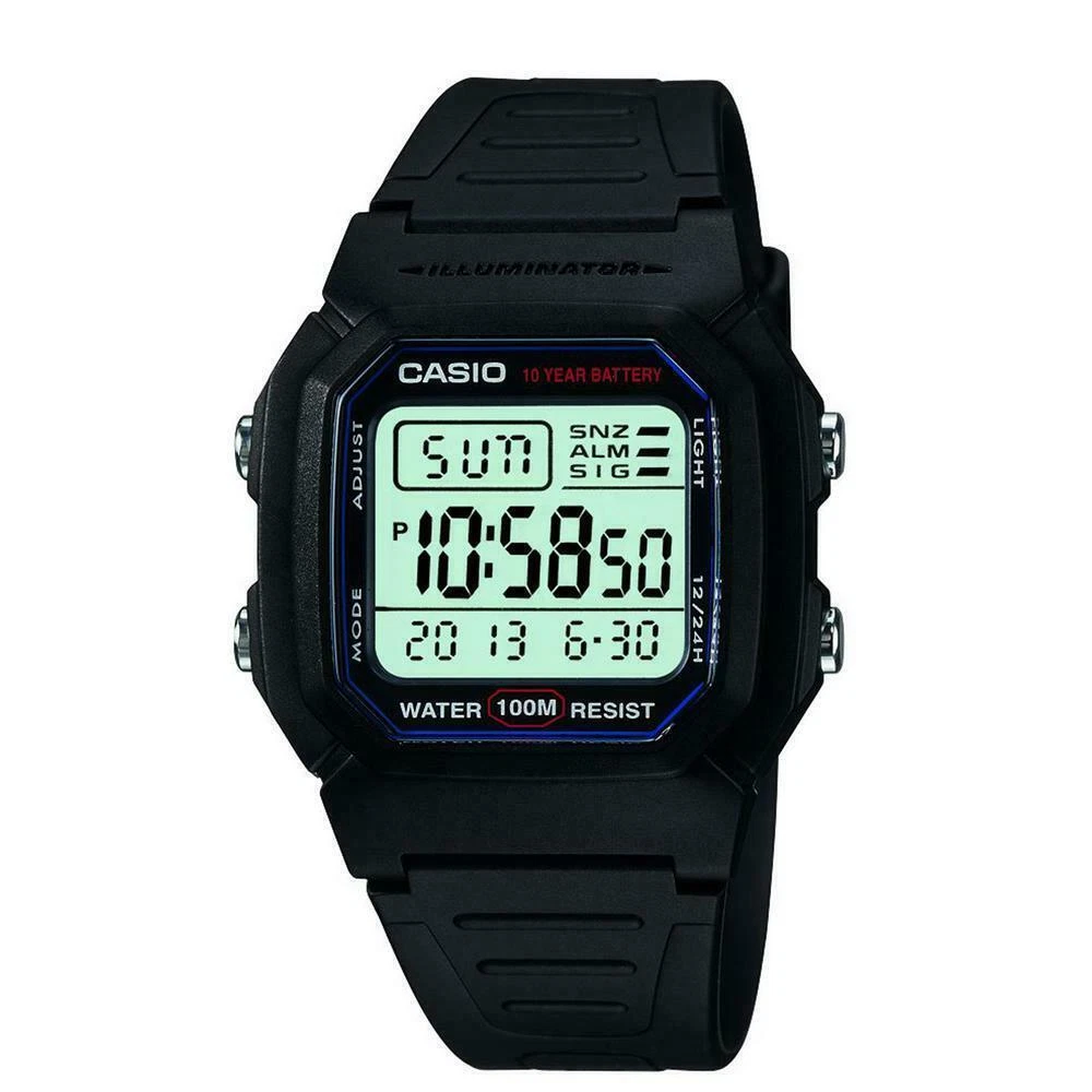 Casio Classic Men s Digital Quartz LED Blacklight Resin Watch