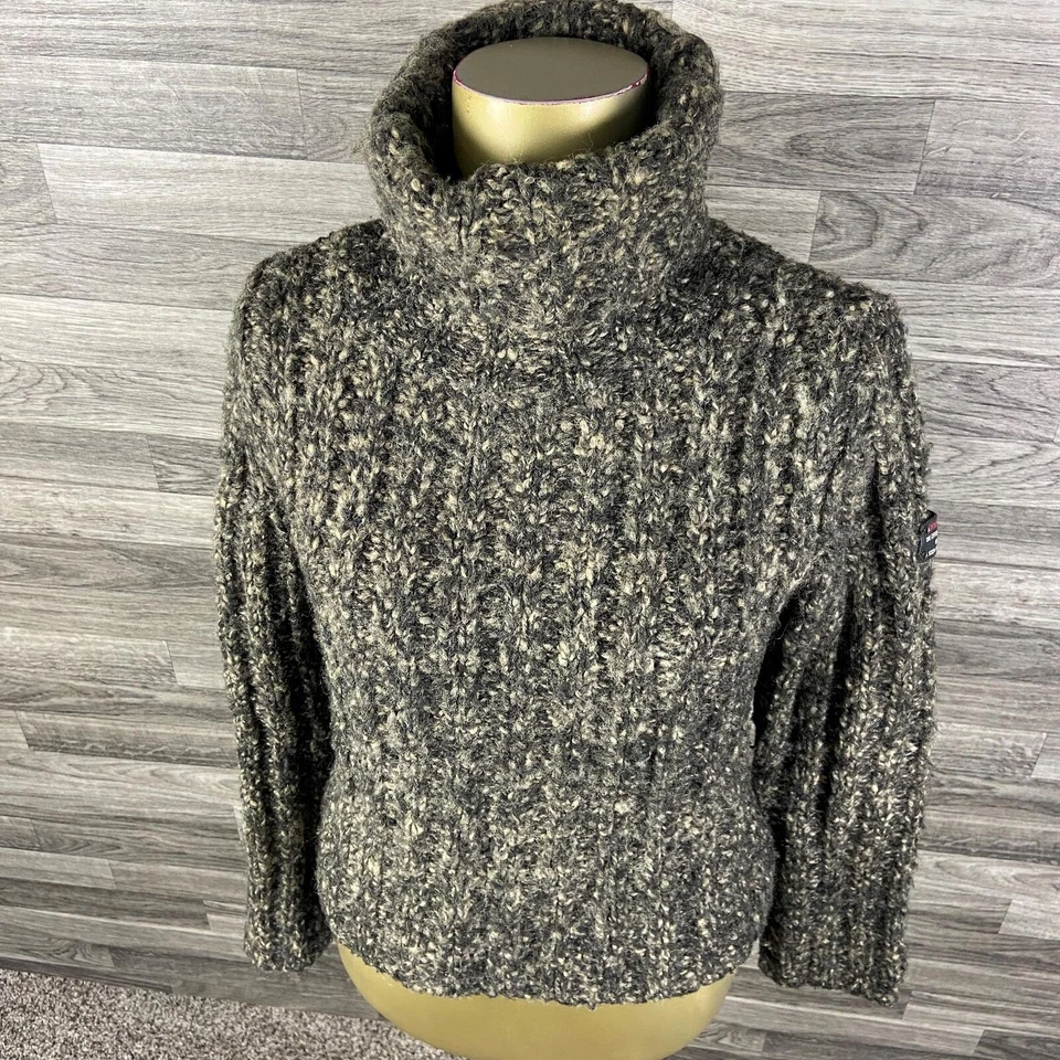 DKNY Turtleneck Pullover Beige Wool Blend Knit Sweater Women's Size XS - Image 2 of 4