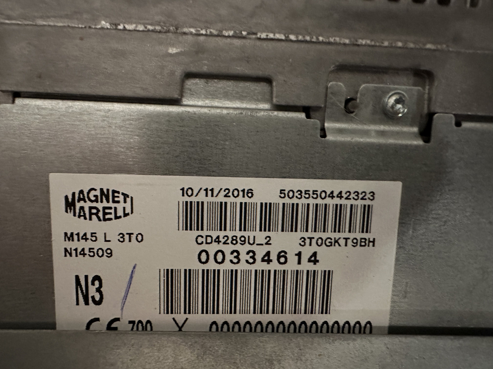 2017 MASERATI GRANDTURISMO OEM NAVIGATION SYSTEM/RADIO/CAMERA
