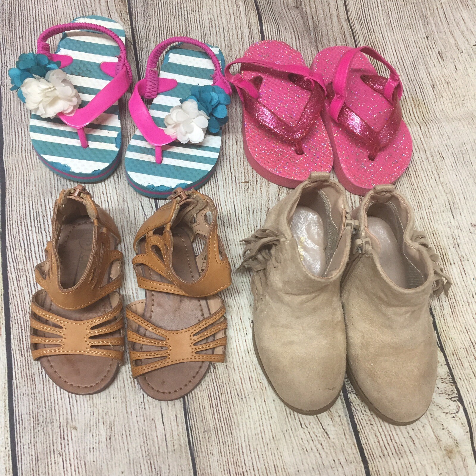 Scarpe bambina lotto di 4 sandali stivali taglia 5