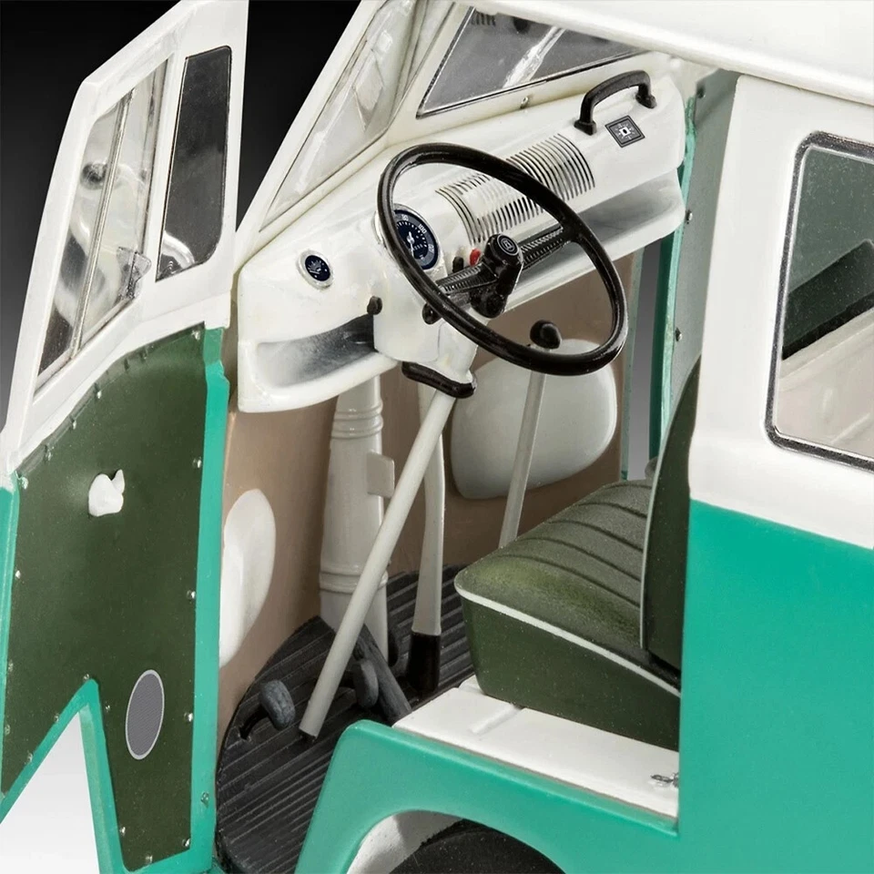 DA COLLEZIONE Volkswagen VW T1 Bus Modello in Plastica SCALA 1:24 COL VERDE 13 + - Immagine 3 di 4