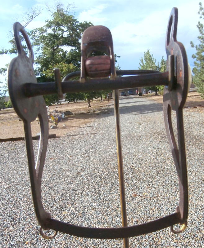 Old Antique Horse Head Concho Iron High Port Spade Horse Bit eBay