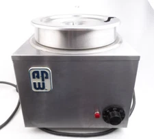 APW Commercial Food Soup Queso Warmer w/Vollrath 7.25 Pan Insert & Lid