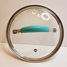 Pioneer Woman 7" Teal Handle Vented Glass Replacement Lid Pan Pot Skillet