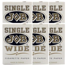 6x Job Rolling Papers Single Wide 1.0 Original 32 Lvs/Pk *6 Packs* USA SHPD*