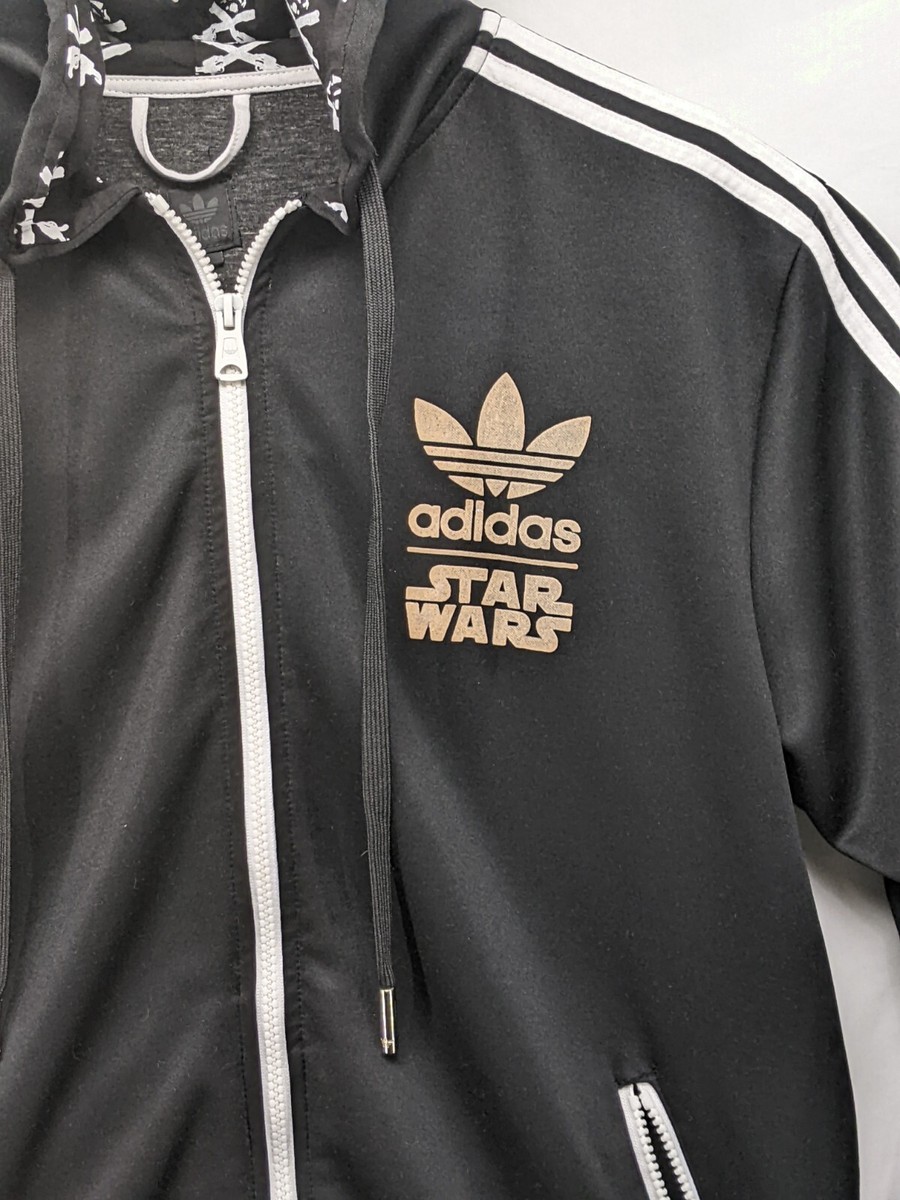 Adidas Womens Star Wars Hoodie Jacket Storm Trooper Black Rare