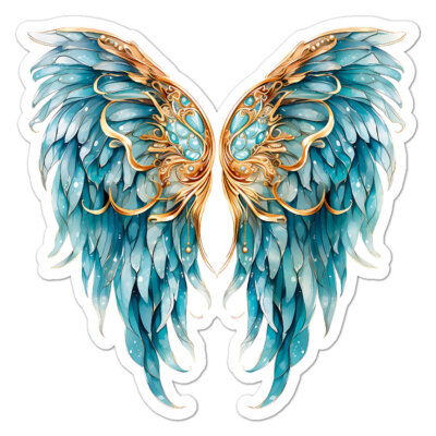 エンジェルスウンズ Angel Wings, Vinyl Decal Sticker, Indoor Outdoor, 3 Sizes, #9661