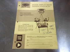 Vintage West Bend Order Form to WB dealers: Power Bee Engine Display Stand D-190