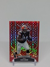 2023 ROOKIES & STARS🔥NICK CHUBB🔥RED PLAID PRIZM🔥MINT?!🔥CRUSADE🔥#8🔥📈
