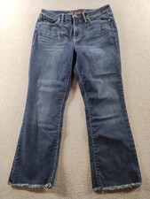 Seven7 Women's Jeans Blue Size 8 Fashion Jean Raw Hem Stretch Mid Rise 25" Denim