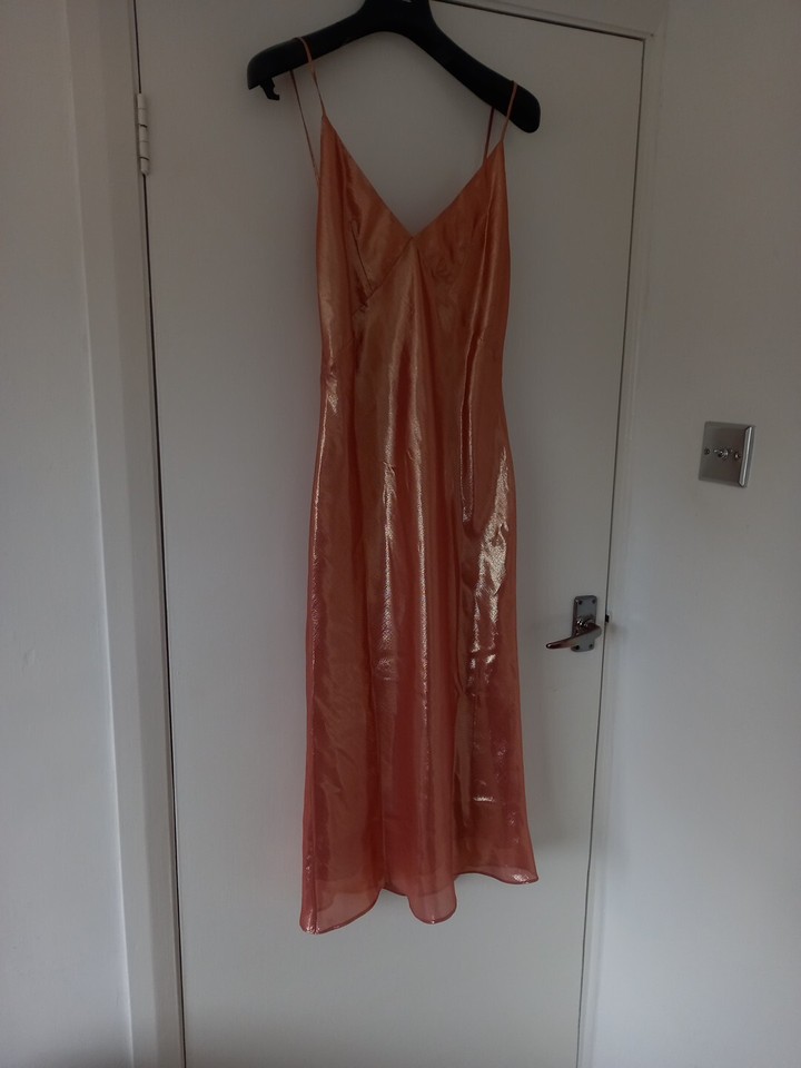 OLIVIA VON HALLE X DISNEY Issa Grace Silk Lurex Slip Dress eBay