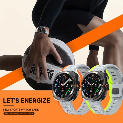 NO Gaps Sport Miękki silikonowy pasek do Samsung Galaxy Watch 7 Ultra 2025 Band NOWY - Zdjęcie 8 z 20