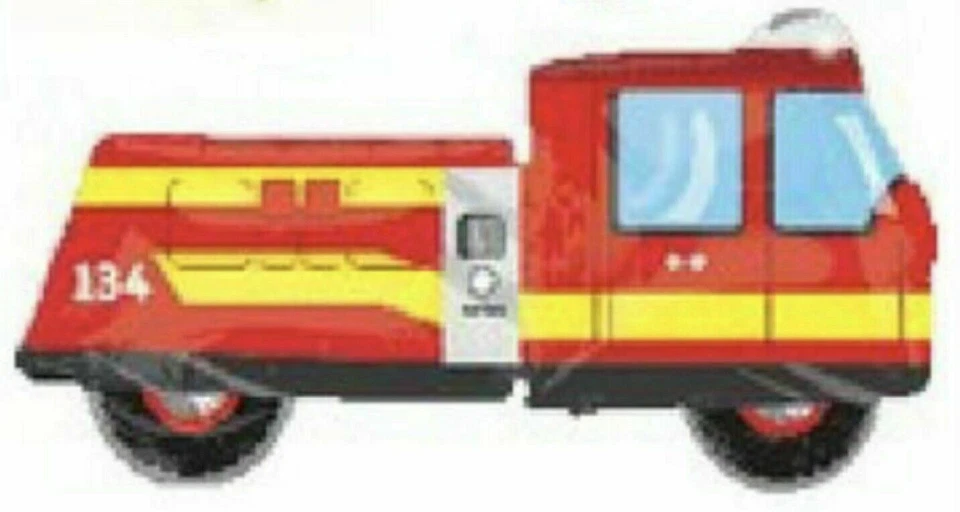 Coche de policía camión de bomberos Thomas tren bulldozer Jet Fighter XL lámina globos de Mylar Foto 3 de 4