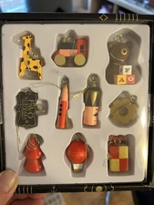 F.A.O Schwarz Wooden Ornaments Set Of 10 Christmas Tree Decor Unopened Package