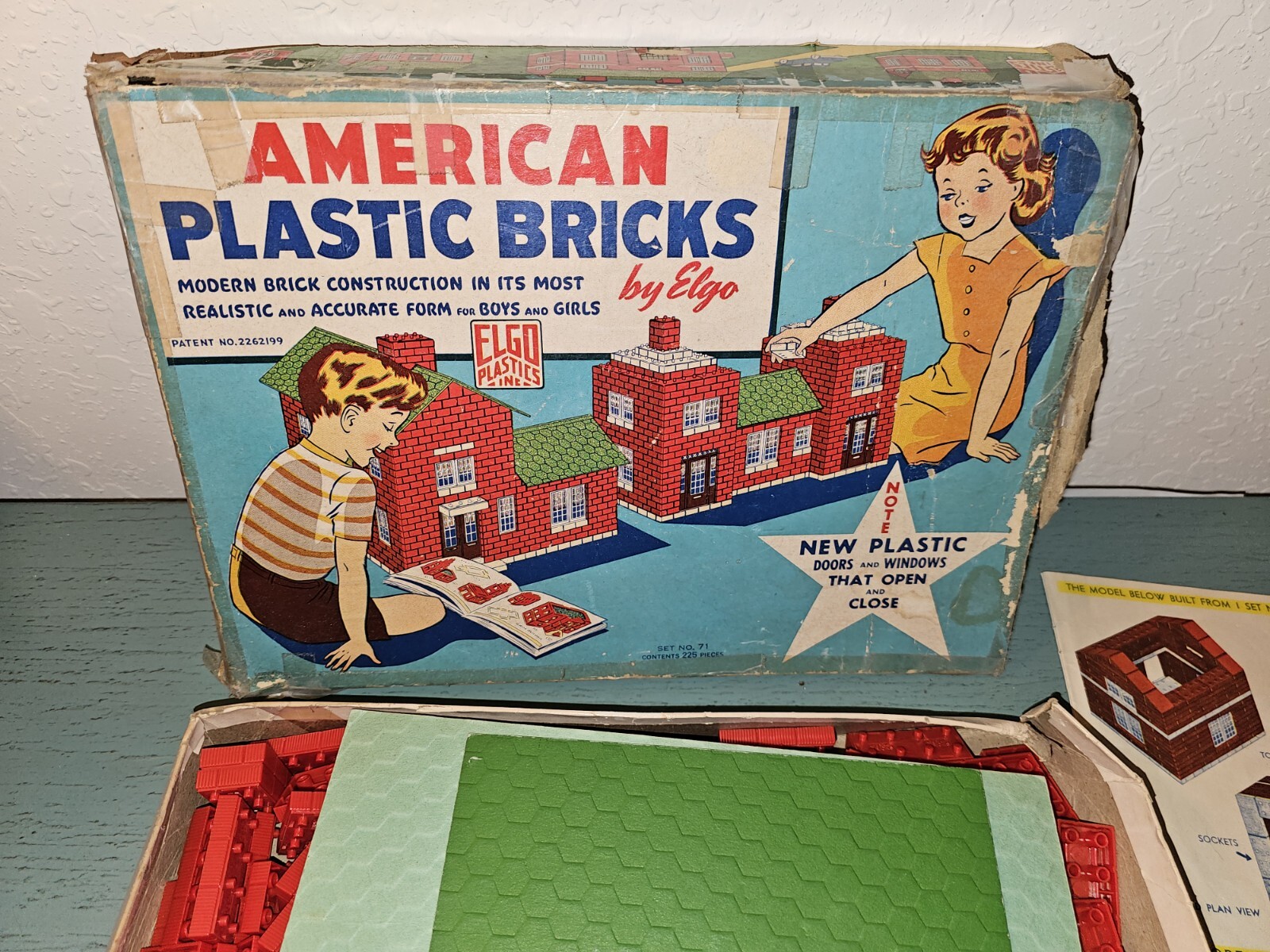 Vintage American Plastic Bricks By Elgo Set No. 71 W/Box & Inserts | eBay