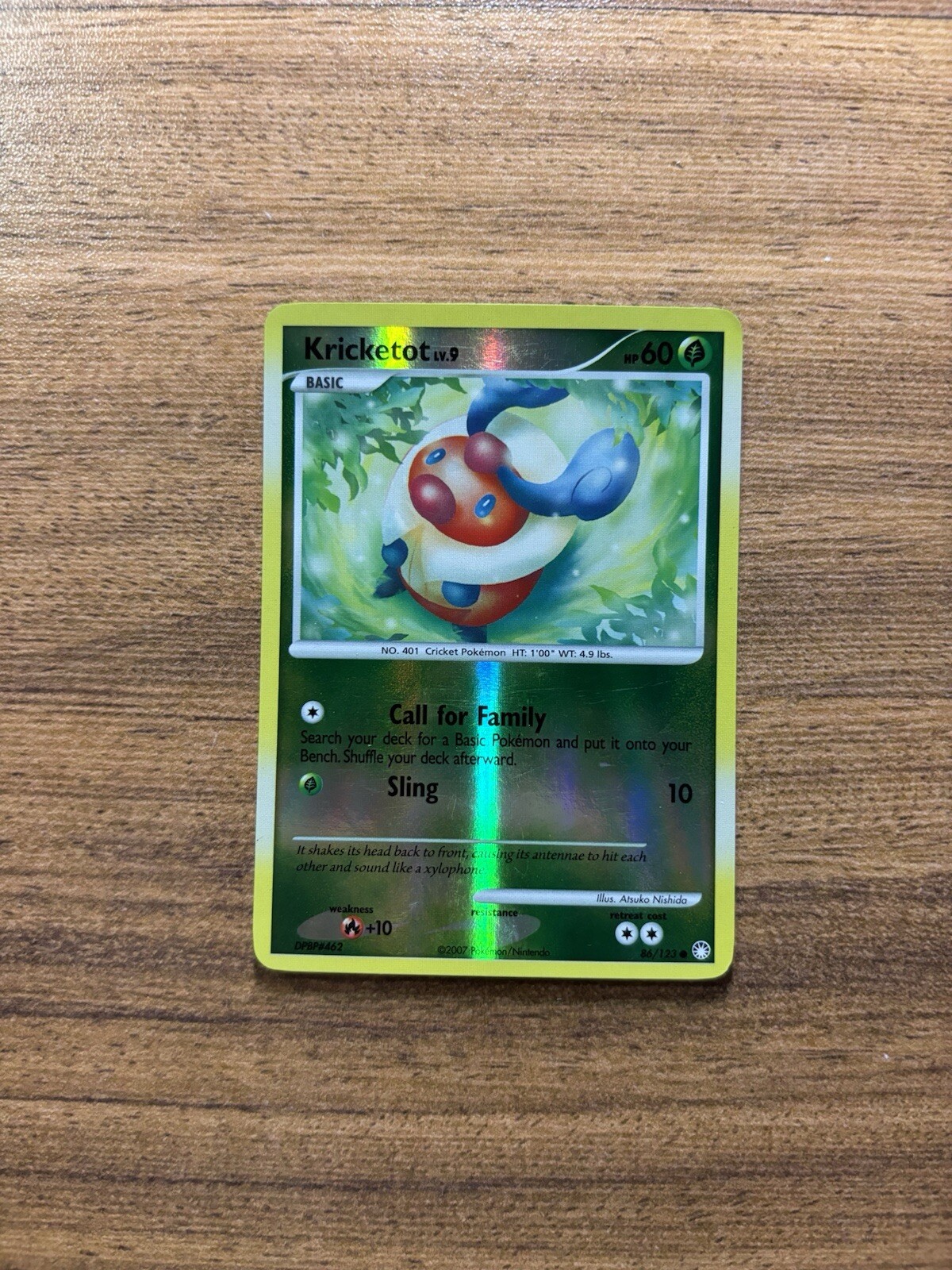 Pokemon - Kricketot - 86/123 - Common - Reverse Holo - Mysterious Treasures - LP