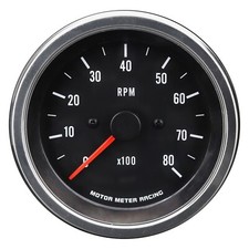 Vd Vintage 85mm 3-38 Electrical Tachometer 8000 Rpm White Led Gasoline Engine