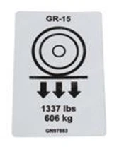 Genie 97883 Decal Label Wheel Load Gr15
