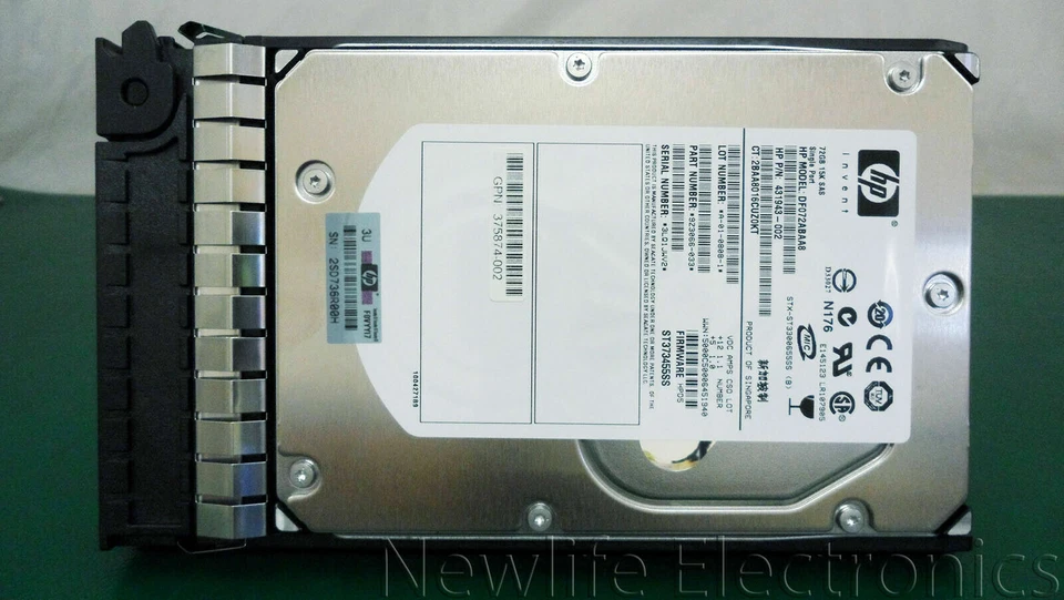 HP 376594-001 72GB 15,000 RPM 3 Gbps 3.5 in. SAS HDD 431943-002 DF072ABAA8 - Image 4 of 4