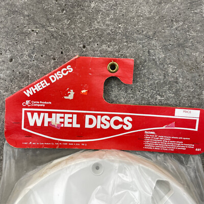BMX Wheel Disc Set Cover White 20 in Old School BMX