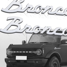 2pcs Tailgate Fender Classic Emblem Badge For 2021-2024 Bronco Set