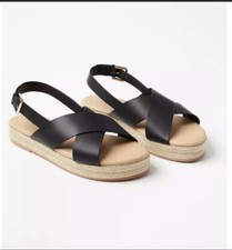 Sandalias alpargata cruzadas LOFT NUEVAS CON ETIQUETAS para mujer - negras - talla 8