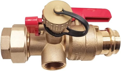3/4 inch Press Tankless water heater isolation valve kit w pressure relief valve - Picture 3 of 5