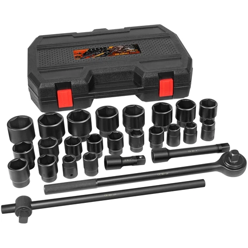 3/4" Drive Impact Socket Set, 27 pcs Standard SAE (7/8" to 2") & Metric(22-50mm) - Picture 16 of 19